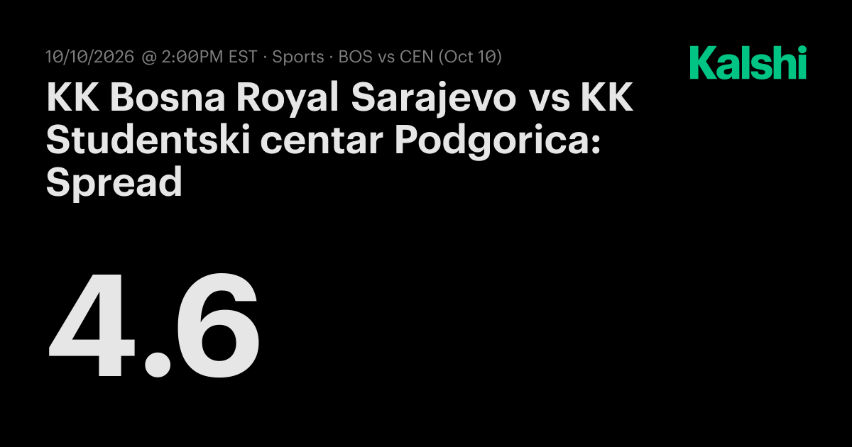 KK Bosna Royal Sarajevo vs KK Studentski centar Podgorica: Spread ...