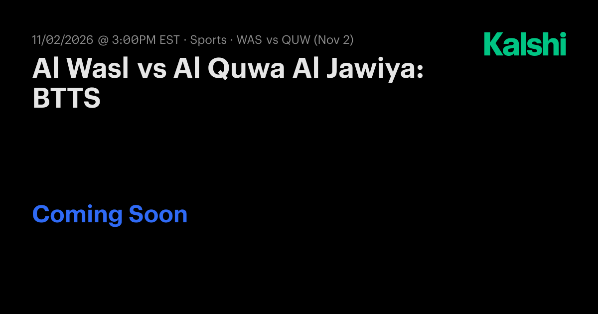 Al Wasl vs Al Quwa Al Jawiya: BTTS AFC Champions League Odds & Predictions