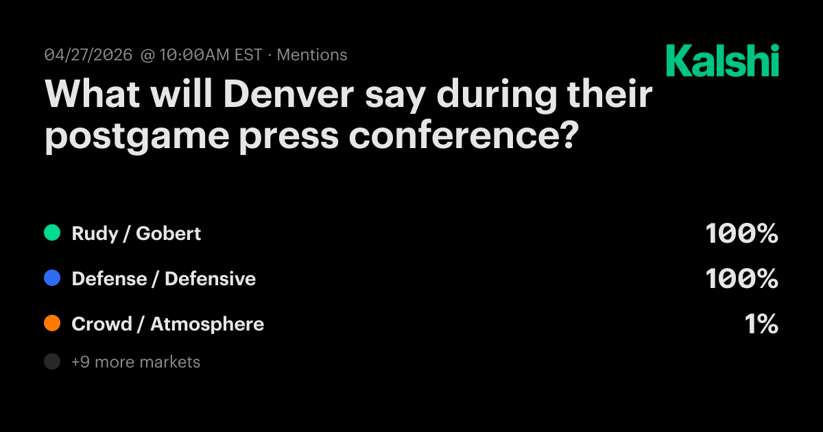 What will Denver say during their postgame press conference? Odds ...