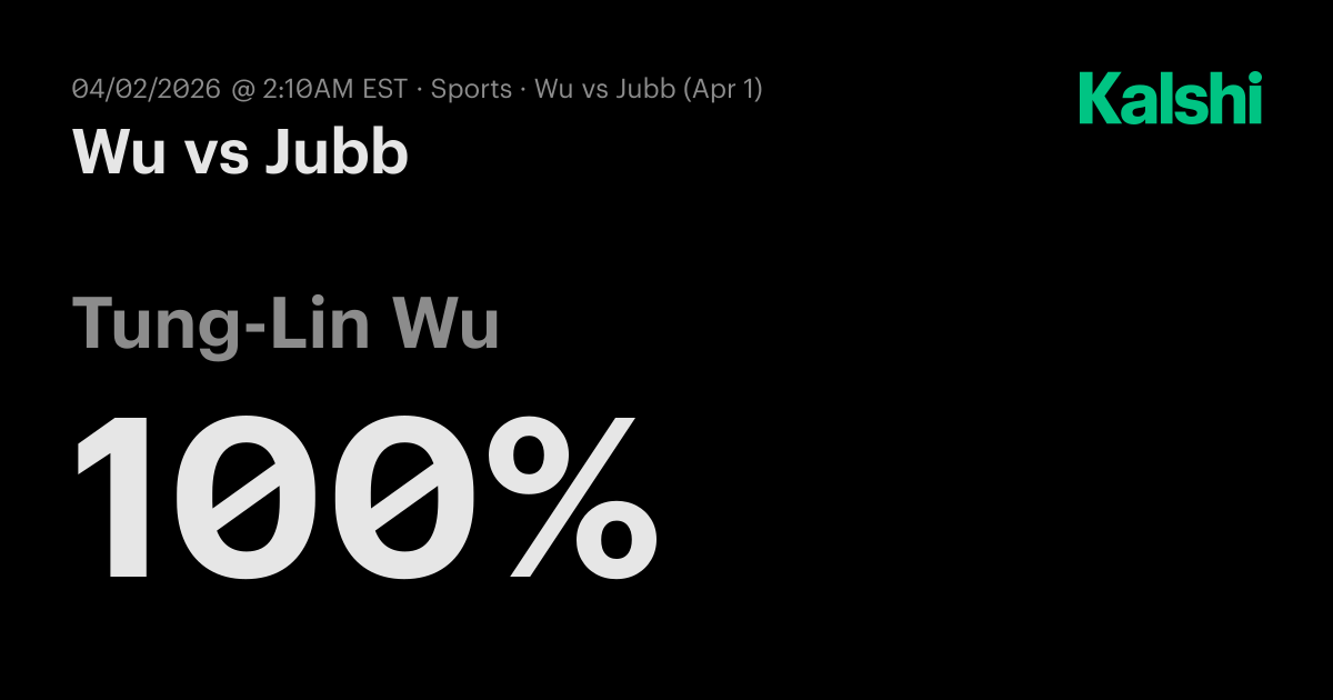 Wu vs Jubb ATP Challenger Miyazaki · Round Of 16 Odds & Predictions