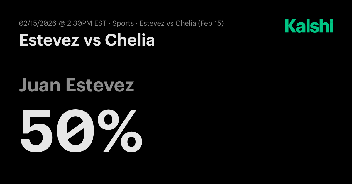 Estevez vs Chelia ATP Challenger Tigre · Qualification Round 1 Odds ...