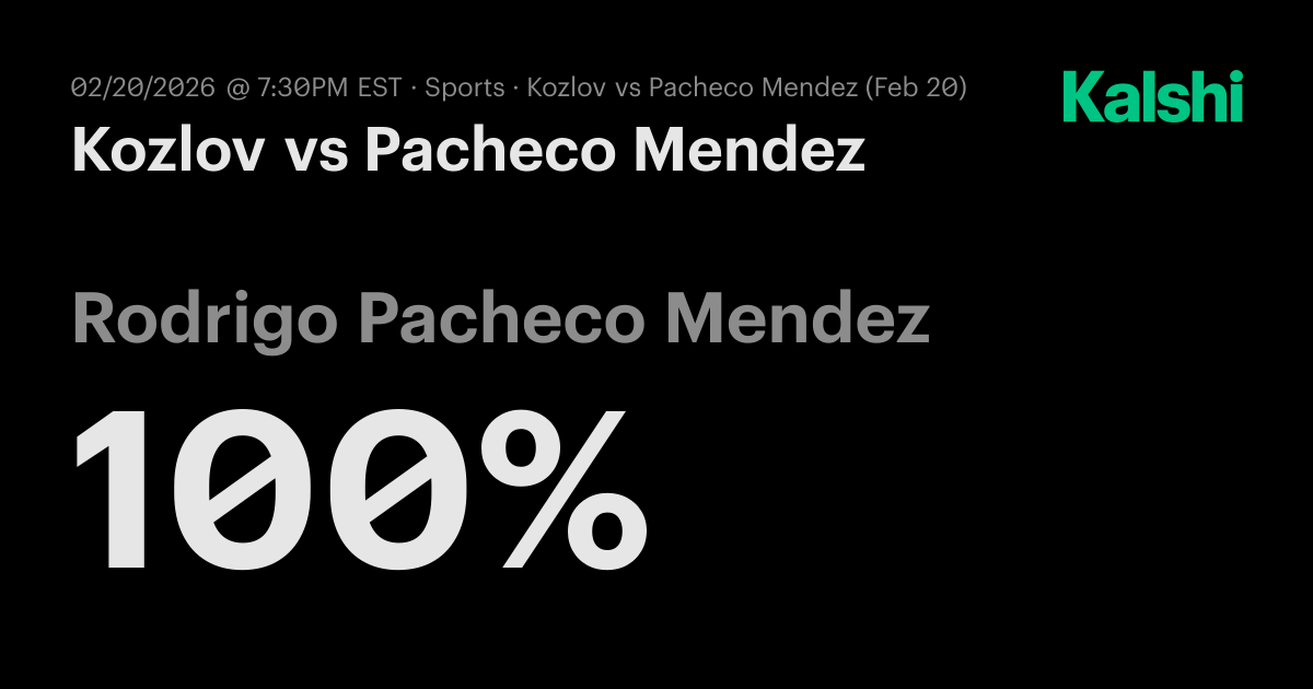 Kozlov vs Pacheco Mendez ATP Challenger Metepec · Quarterfinal Odds ...