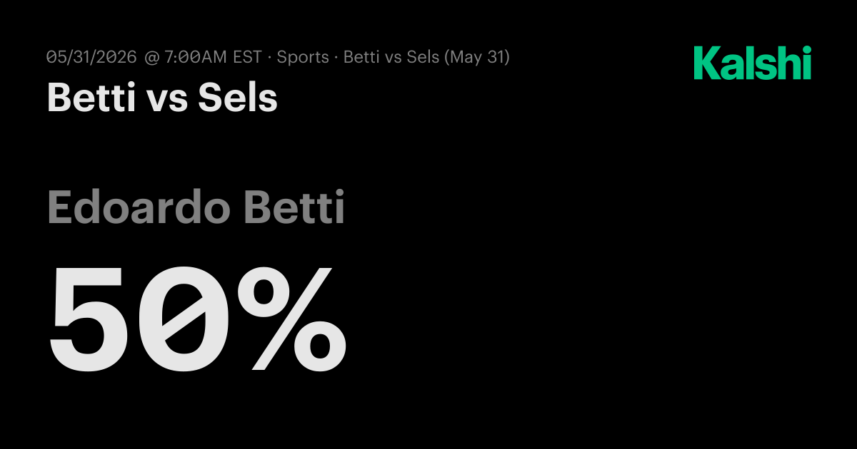 Betti vs Sels ATP Challenger Perugia · Qualification Round 1 Odds ...