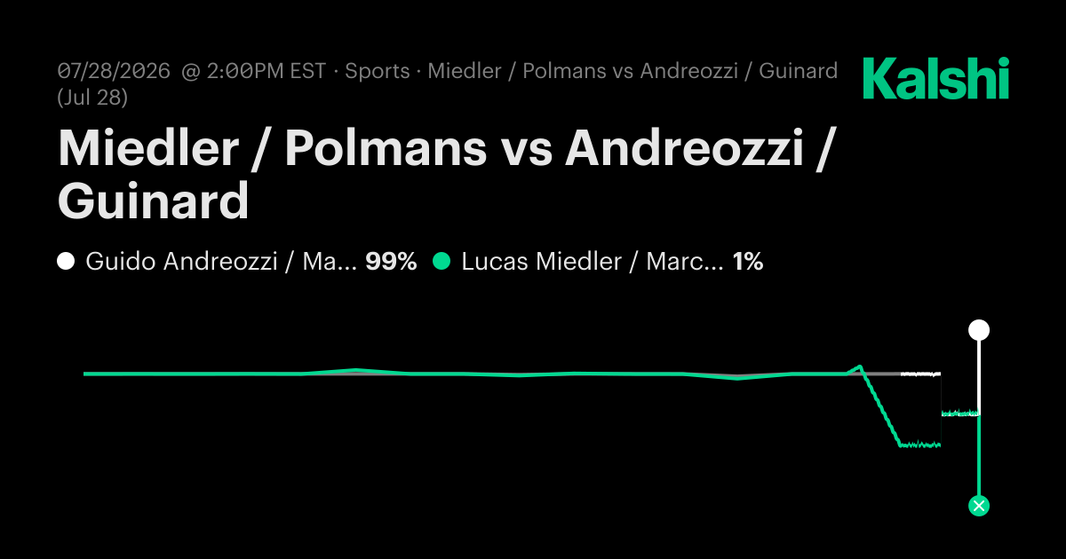 Miedler / Polmans vs Andreozzi / Guinard ATP Washington · Round Of 16 Odds & Predictions