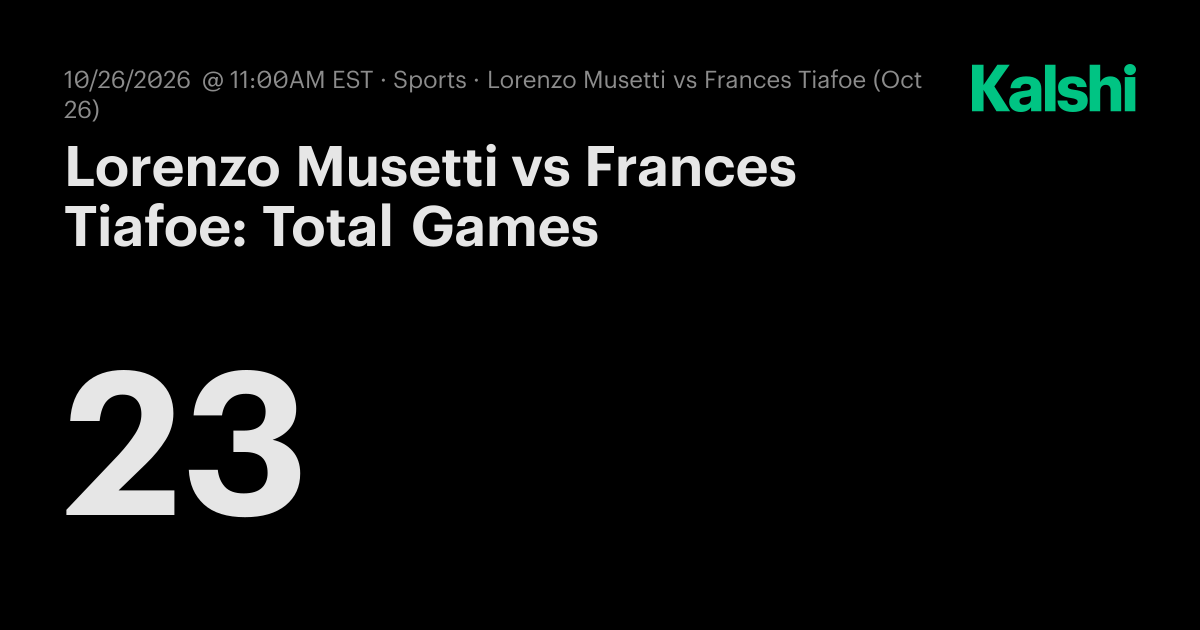 Lorenzo Musetti vs Frances Tiafoe: Total Games ATP Odds & Predictions