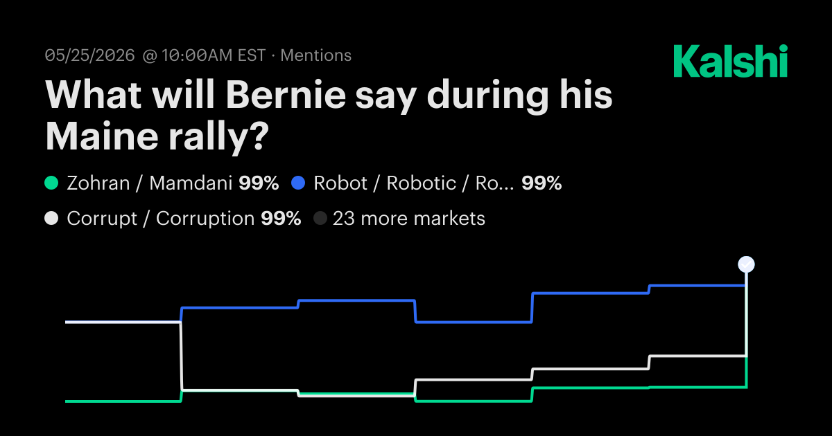 What will Bernie say during his Maine rally? Odds & Predictions