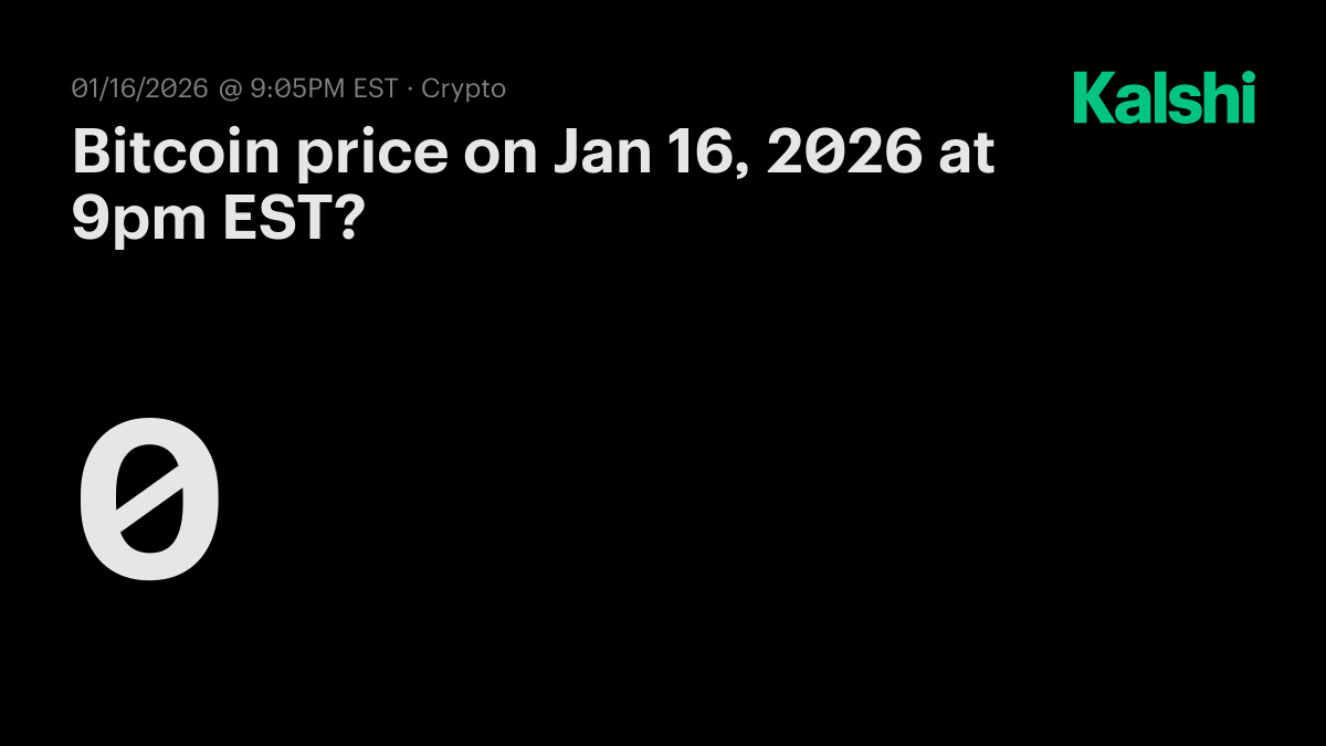 Bitcoin price today at 9pm EST? Odds & Predictions 2026