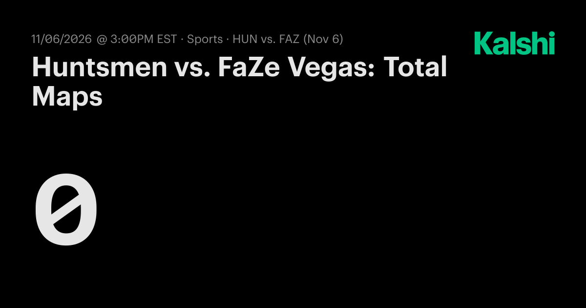 Huntsmen vs. FaZe Vegas: Total Maps Call of Duty Odds & Predictions