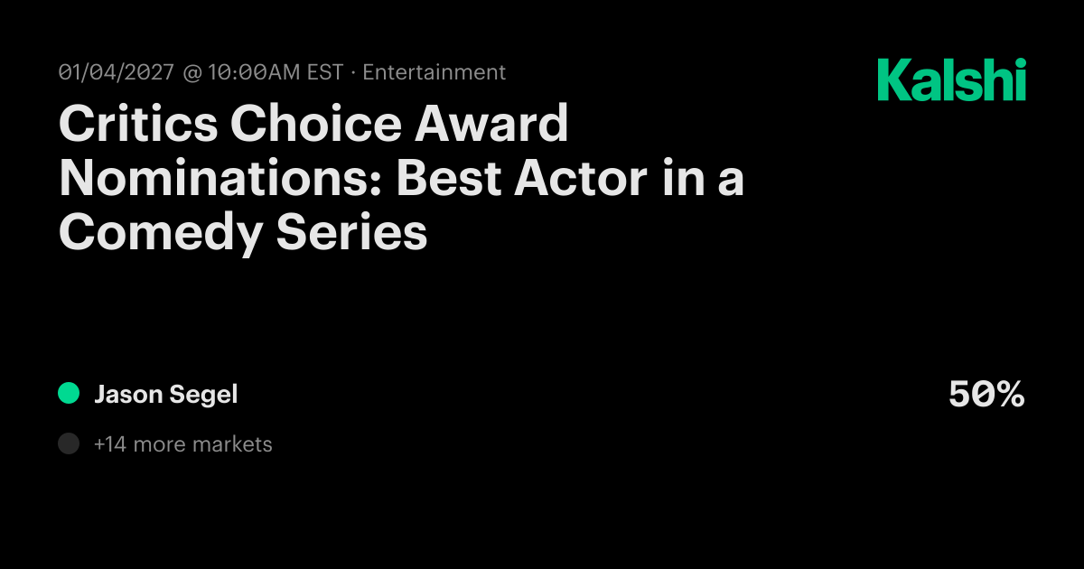 Critics Choice Award Nominations: Best Actor in a Comedy Series Odds ...