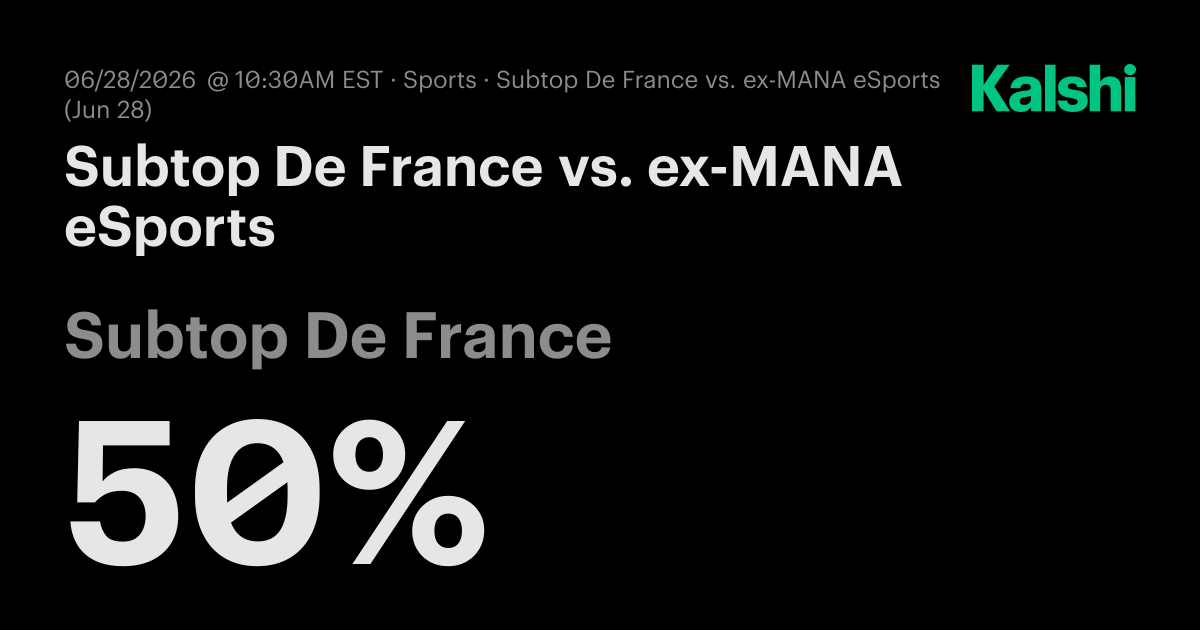Subtop De France vs ex-MANA eSports CS2 Odds & Predictions