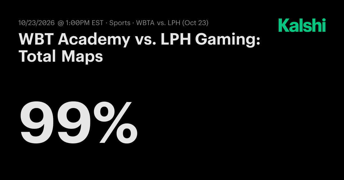 WBT Academy vs. LPH Gaming: Total Maps CS2 Odds & Predictions