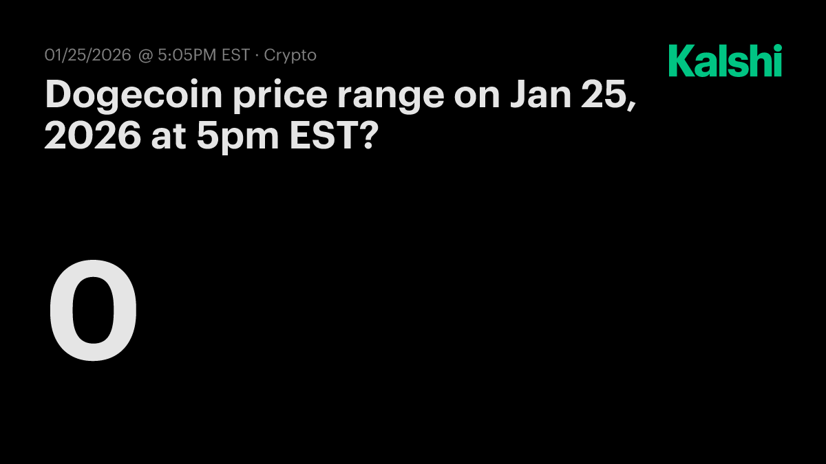 Dogecoin price range tomorrow at 5pm EST? Odds & Predictions 2026