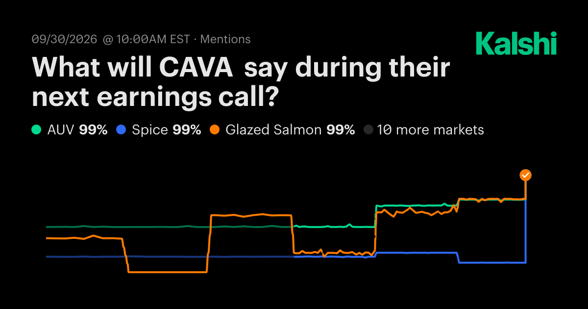 What will CAVA say during their next earnings call? Odds & Predictions 2026