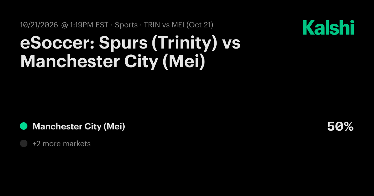 Spurs (Trinity) vs. Manchester City (Mei) Oct 21: Final Score & Market ...