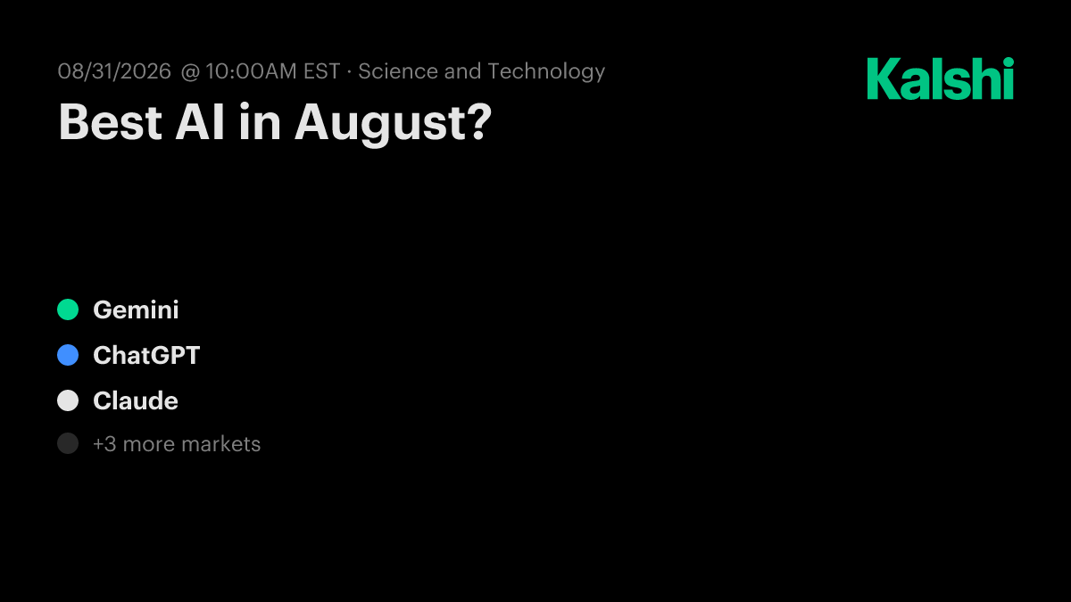 Best AI in August? Odds & Predictions 2026