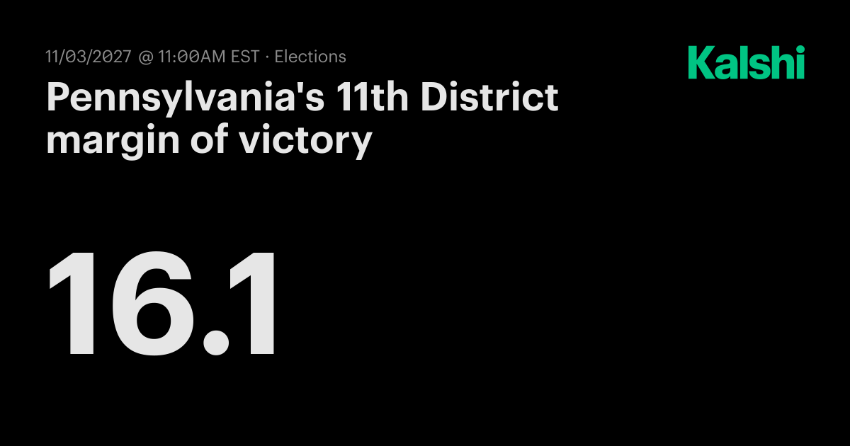 Pennsylvania's 11th District margin of victory Odds & Predictions