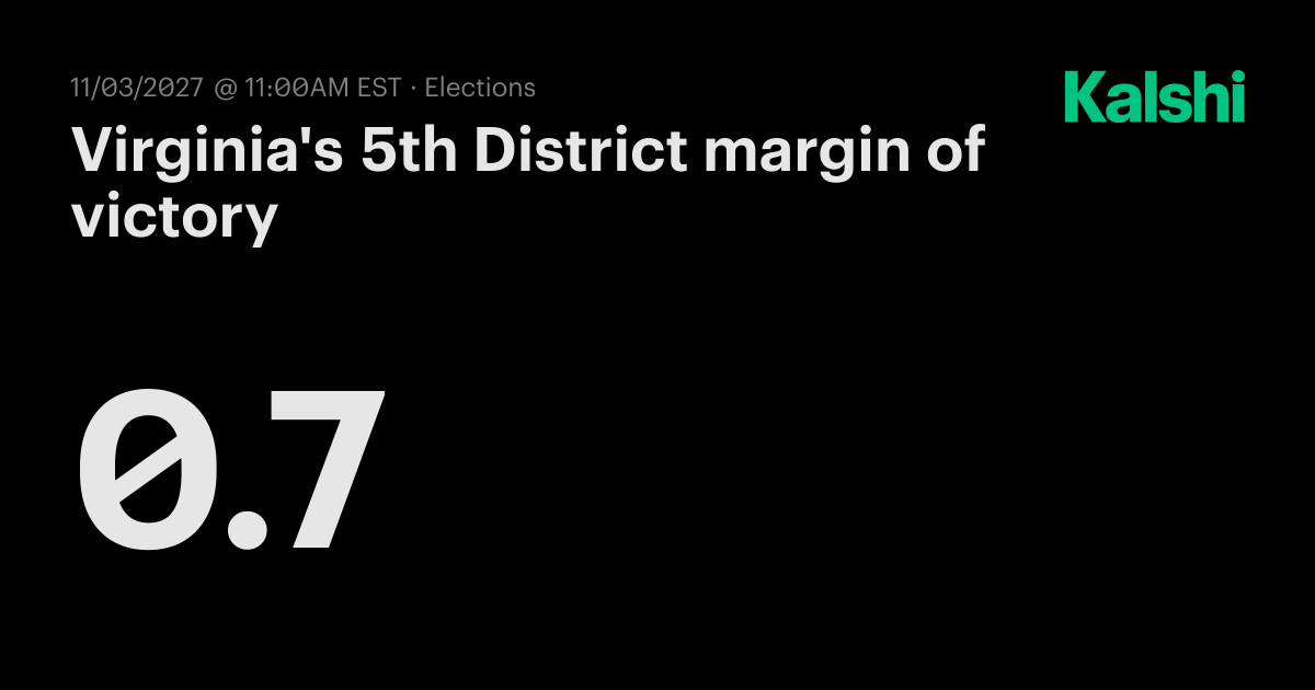 Virginia's 5th District margin of victory Odds & Predictions