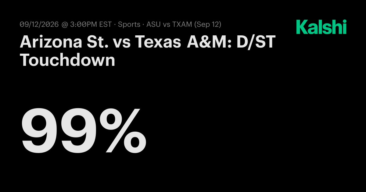 Arizona St. vs Texas A&M: D/ST Touchdown NCAA Football Odds & Predictions