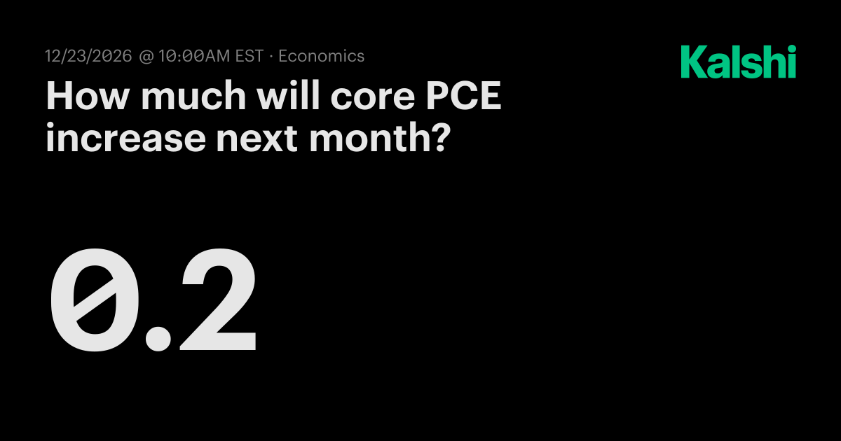 How much will core PCE increase in November? Odds & Predictions 2026