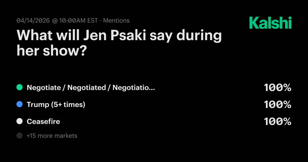 What will Jen Psaki say during her show? Odds & Predictions