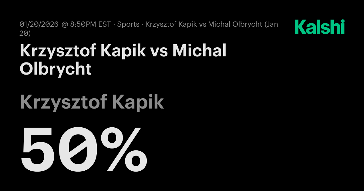Krzysztof Kapik vs Michal Olbrycht TT Elite Series Men Odds & Predictions